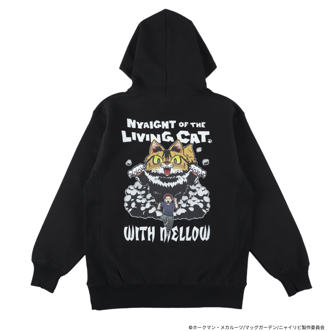 NYAIGHT OF THE LIVING CAT × Biju Biju NYAIGHT HOODIE / Black