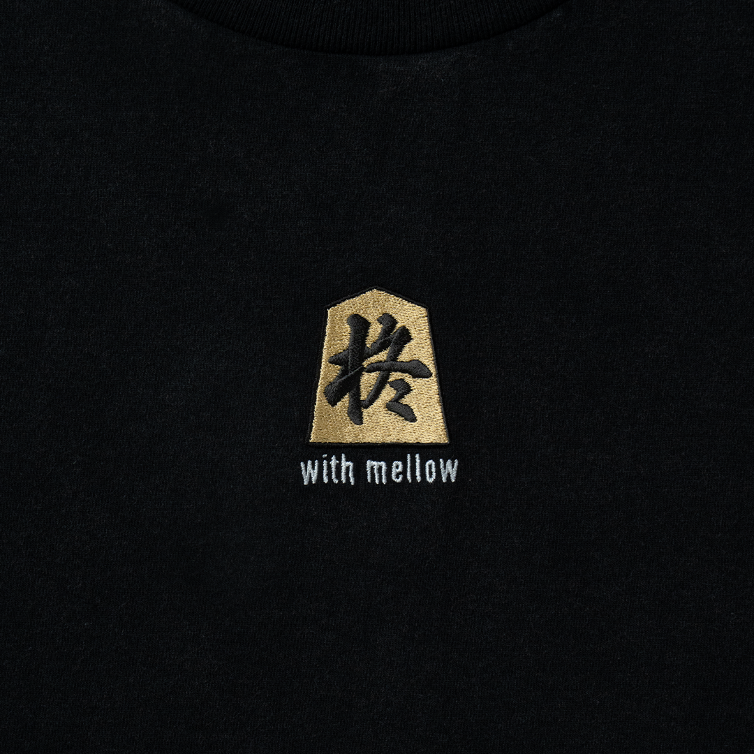 HIIRAGI TSURUGI with mellow SHOGI T-SHIRTS / BLACK