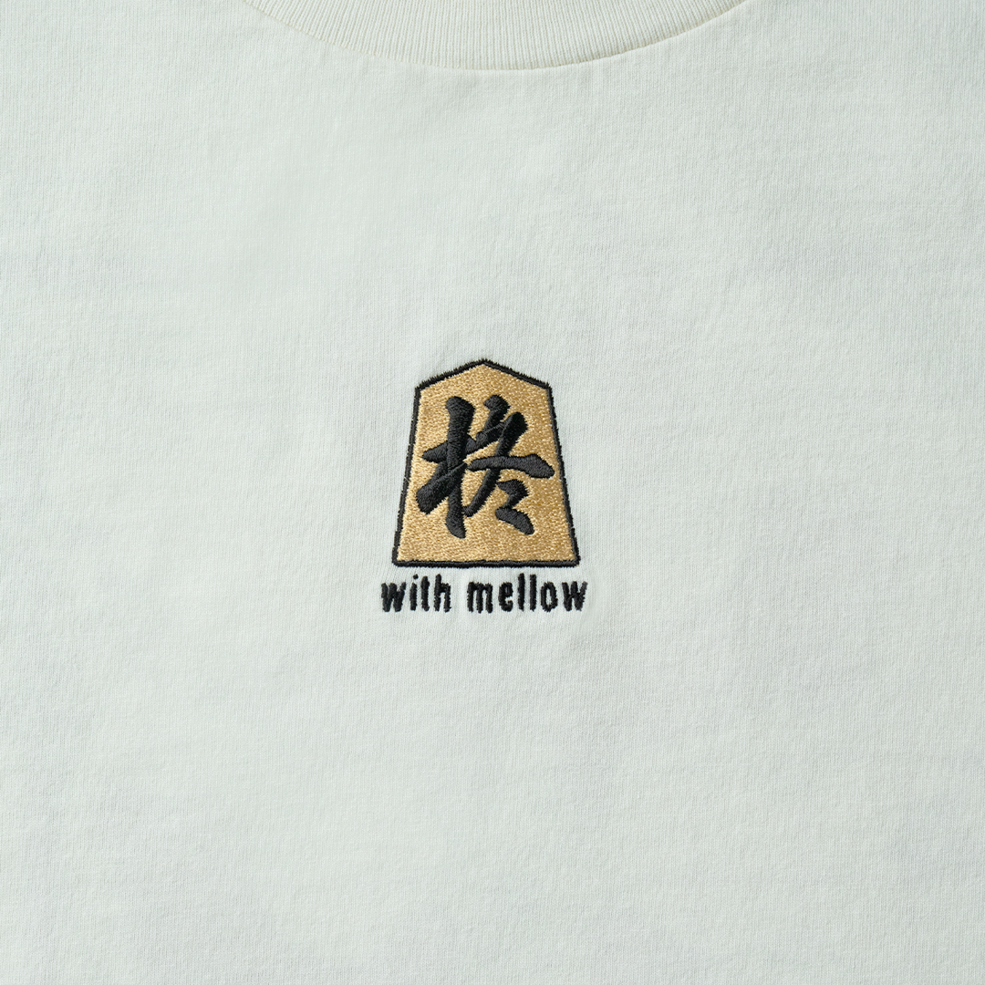 HIIRAGI TSURUGI with mellow SHOGI T-SHIRTS / WHITE