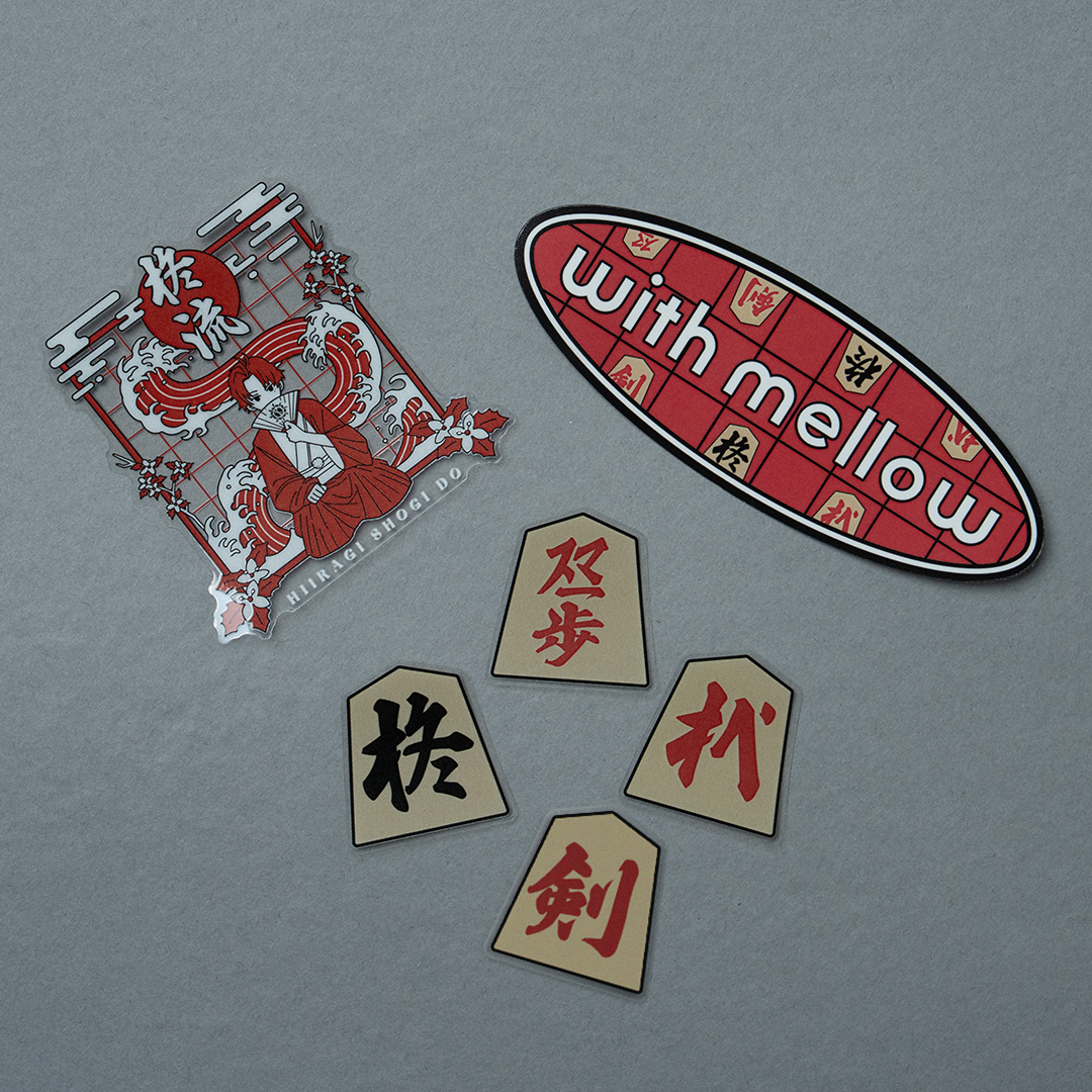 HIIRAGI TSURUGI with mellow SHOGI STICKER SET