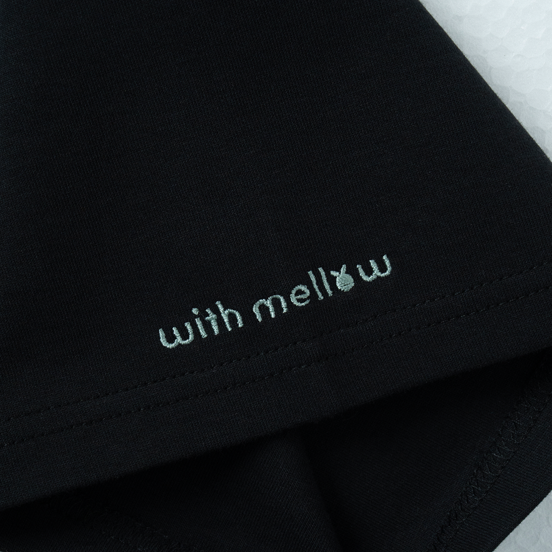 hira with mellow LOGO PONTE T-SHIRTS / Black