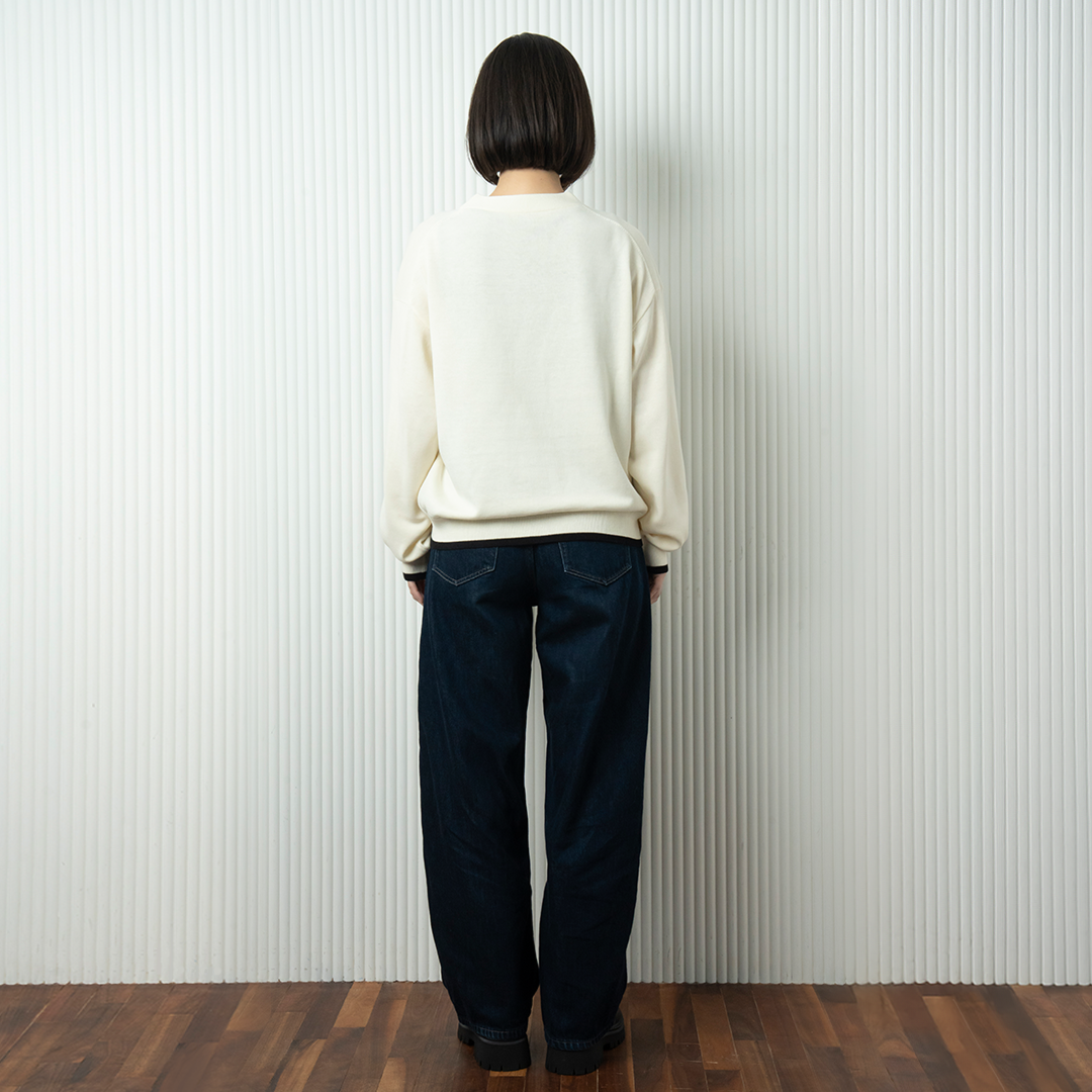 hira with mellow FLOWER LOGO KNIT CARDIGAN
