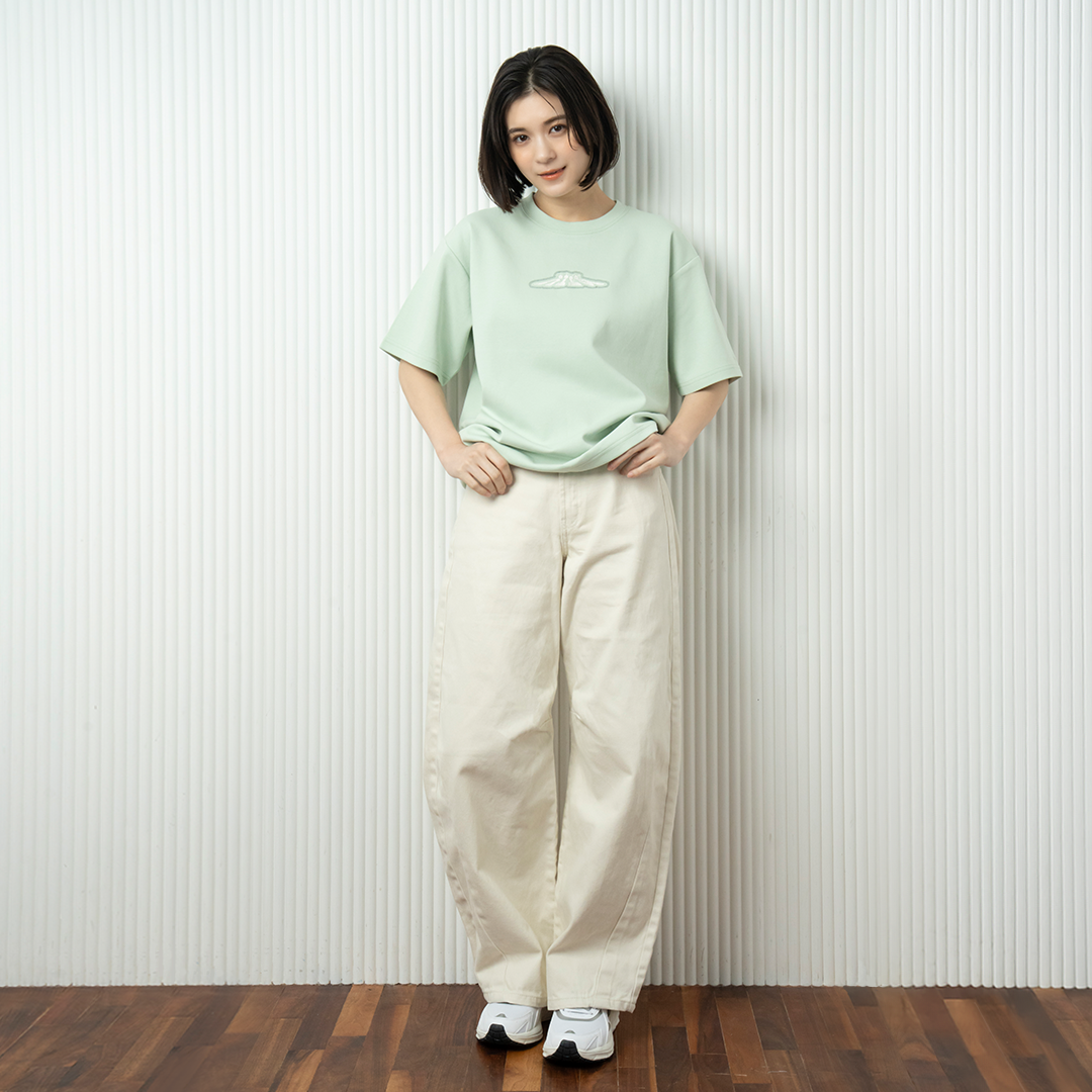 hira with mellow LOGO PONTE T-SHIRTS / Mint Green