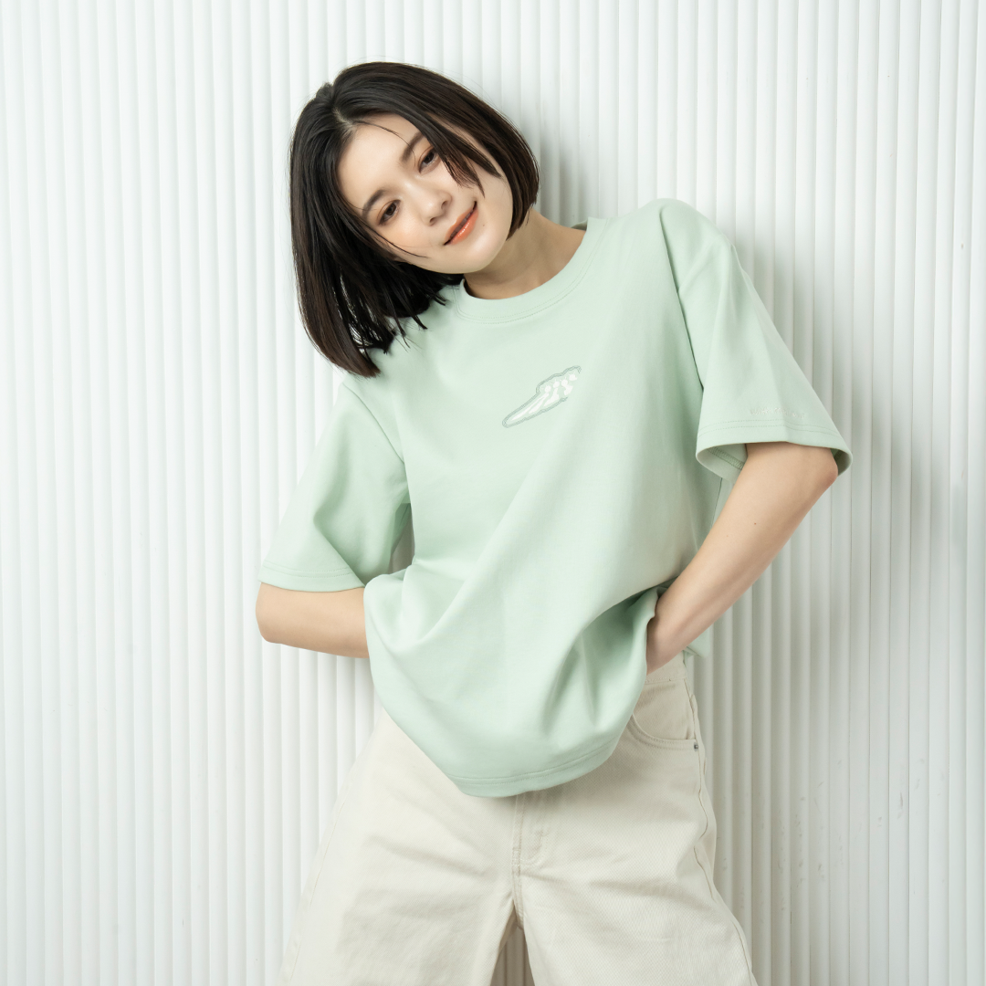 hira with mellow LOGO PONTE T-SHIRTS / Mint Green