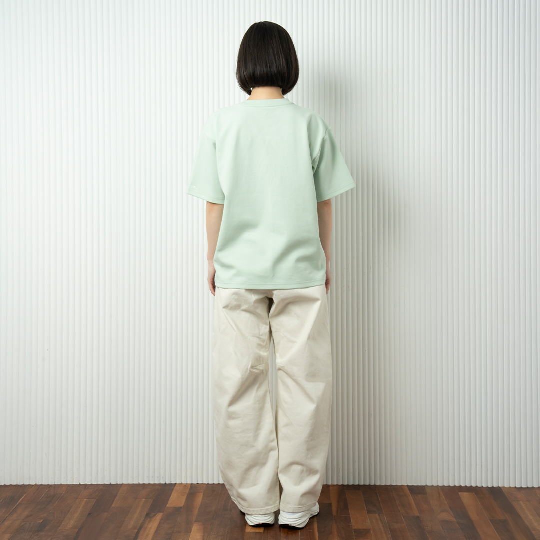 hira with mellow LOGO PONTE T-SHIRTS / Mint Green