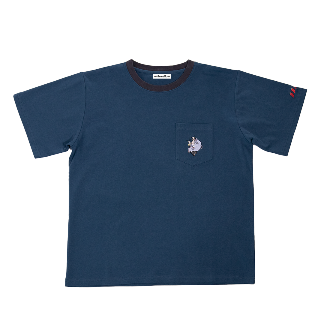 KAGURA NANA with mellow T-SHIRT / NAVY