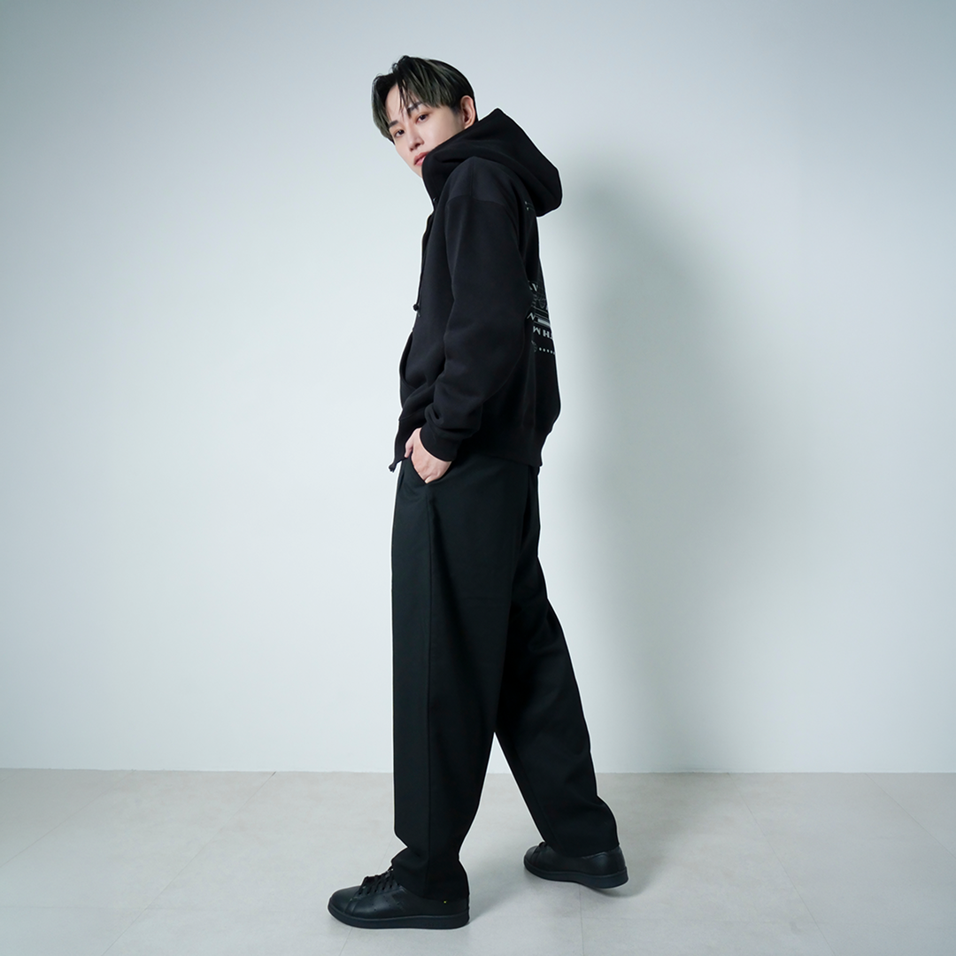 JASPER with mellow PLANET JASPER FULL ZIP HOODIE / Black