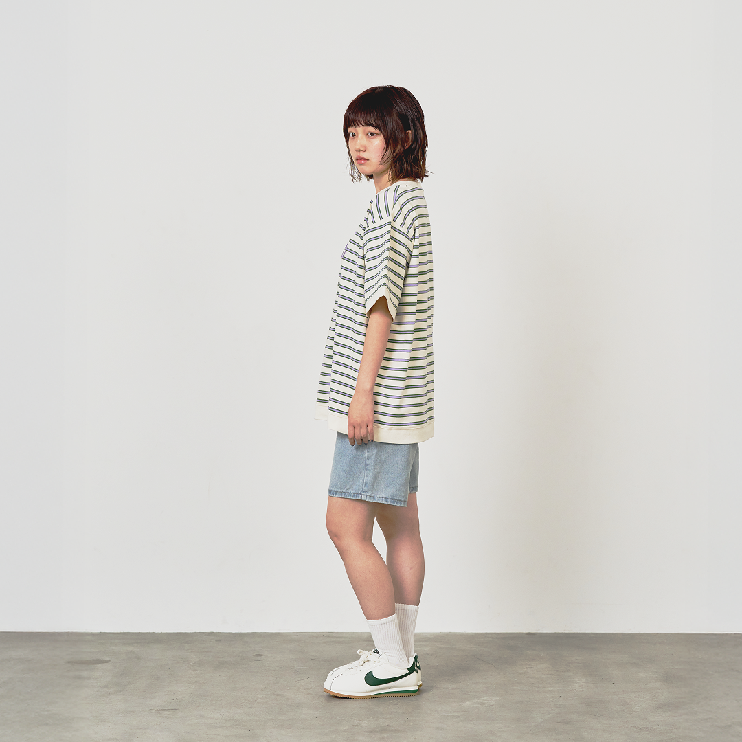 JASPER with mellow BORDER T-SHIRT / IVORY