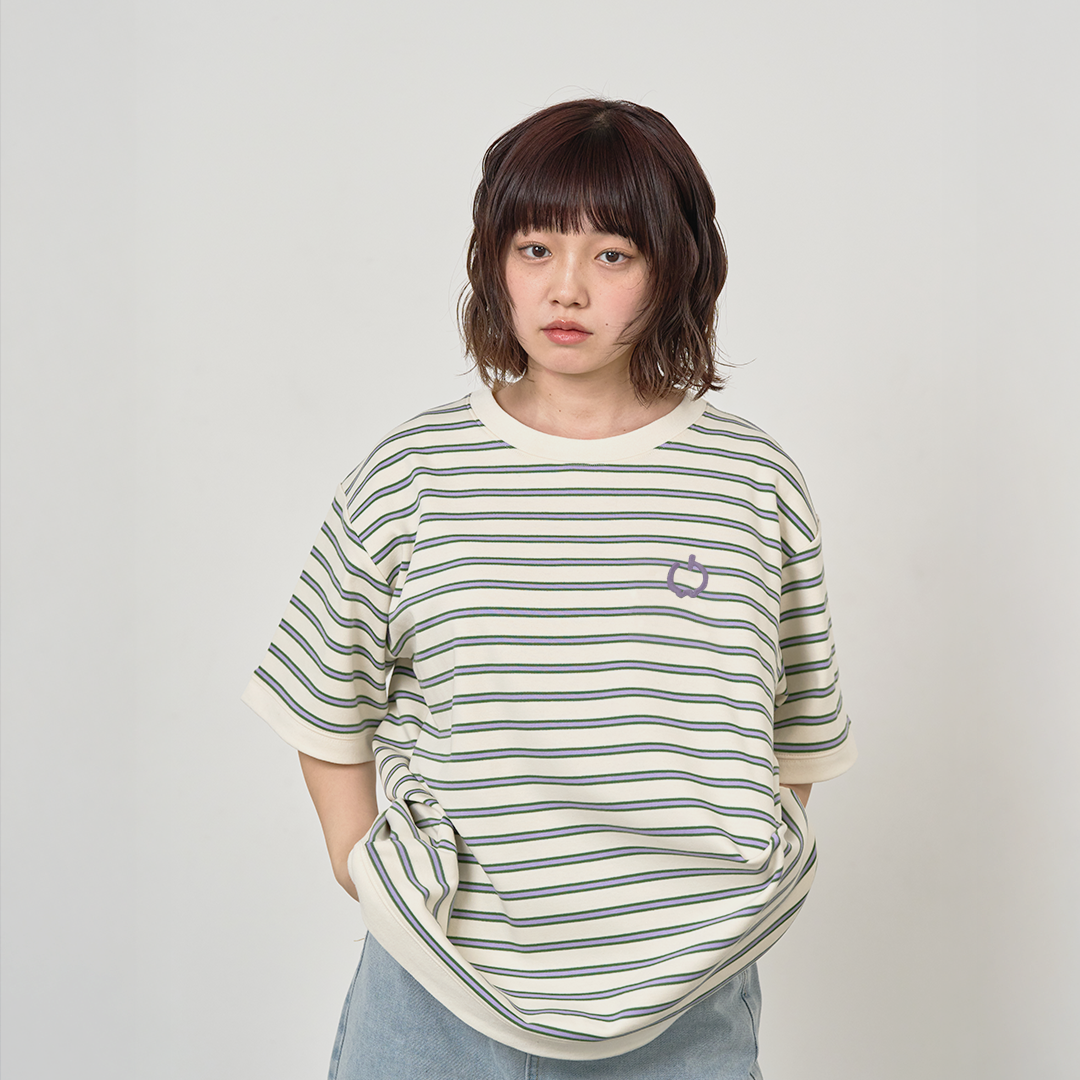 JASPER with mellow BORDER T-SHIRT / IVORY