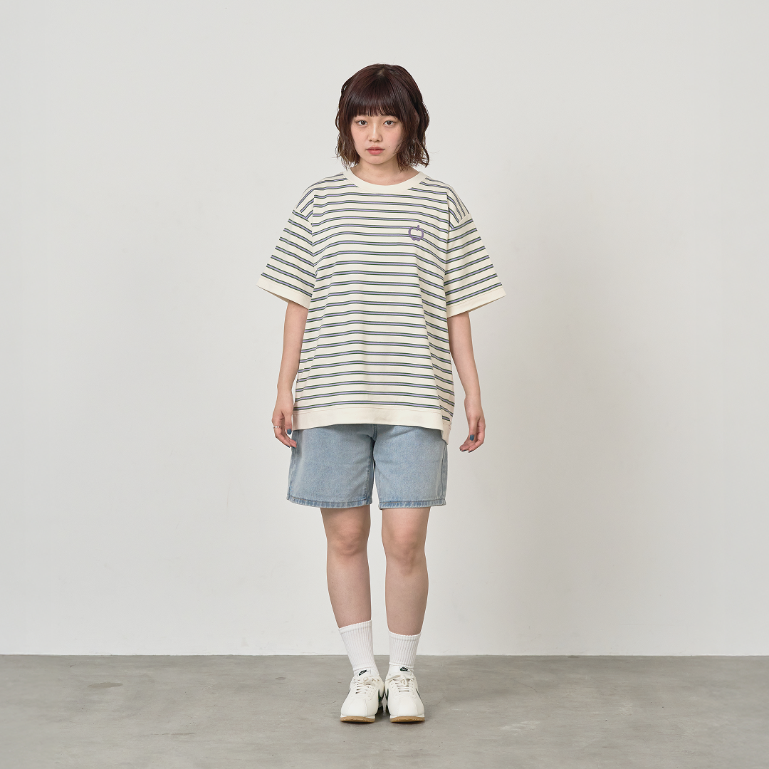 JASPER with mellow BORDER T-SHIRT / IVORY