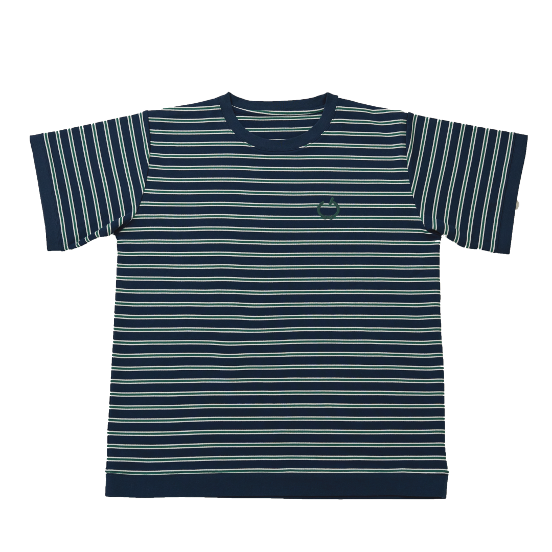 JASPER with mellow BORDER T-SHIRT / NAVY