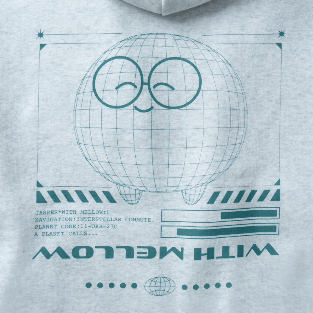 JASPER with mellow PLANET JASPER FULL ZIP HOODIE / Gray