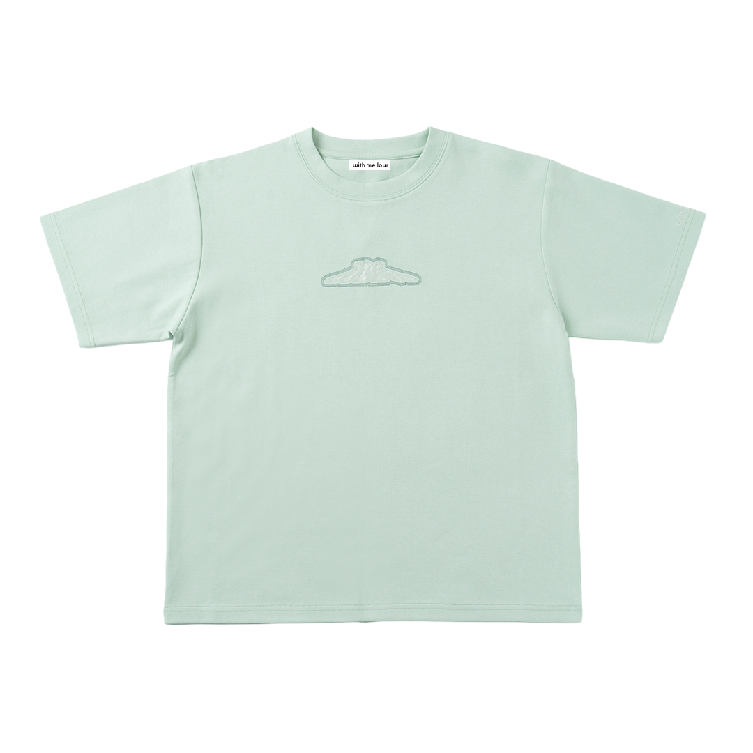 hira with mellow LOGO PONTE T-SHIRTS / Mint Green