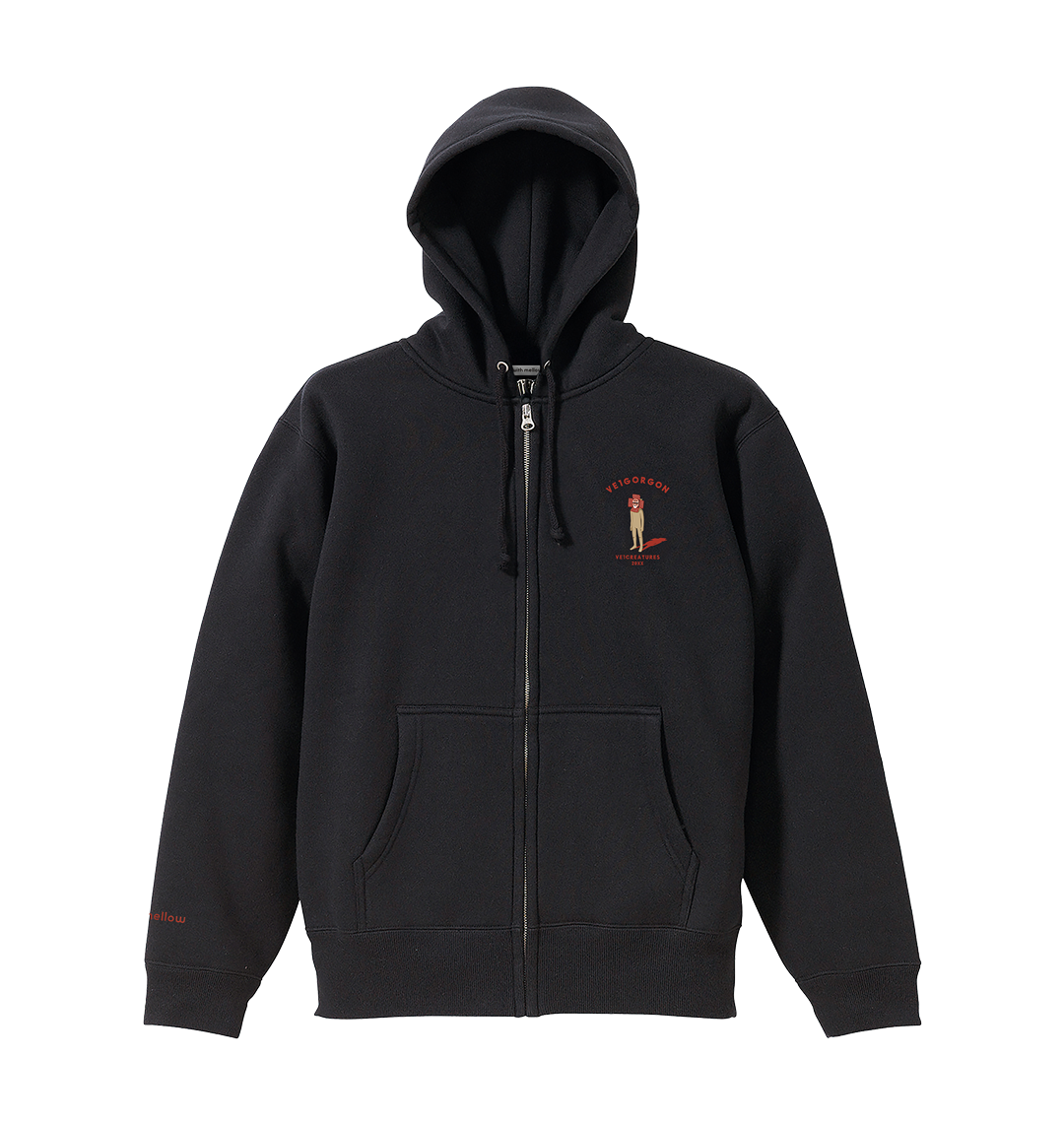 VE1CRA with mellow Reboot VE1GORGON FULL ZIP HOODIE