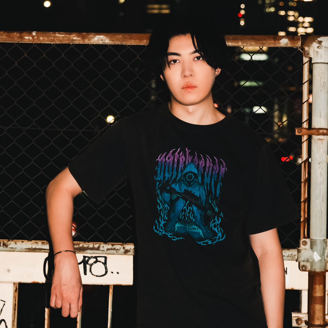 SPYGEA with mellow GATE KEEPER T-SHIRT / Black