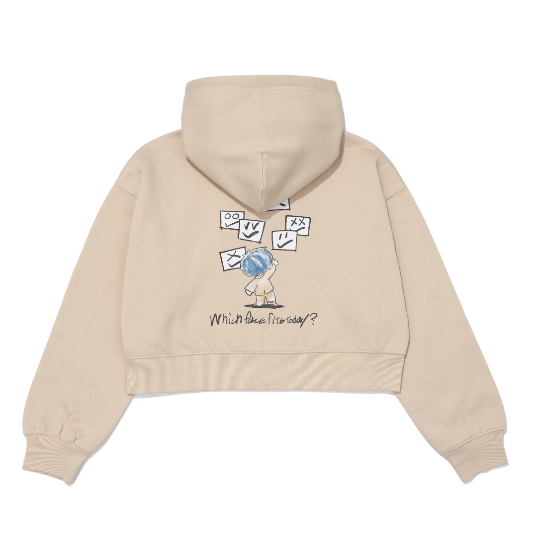 EXAM with mellow 2025 CROPPED ZIP HOODIE
