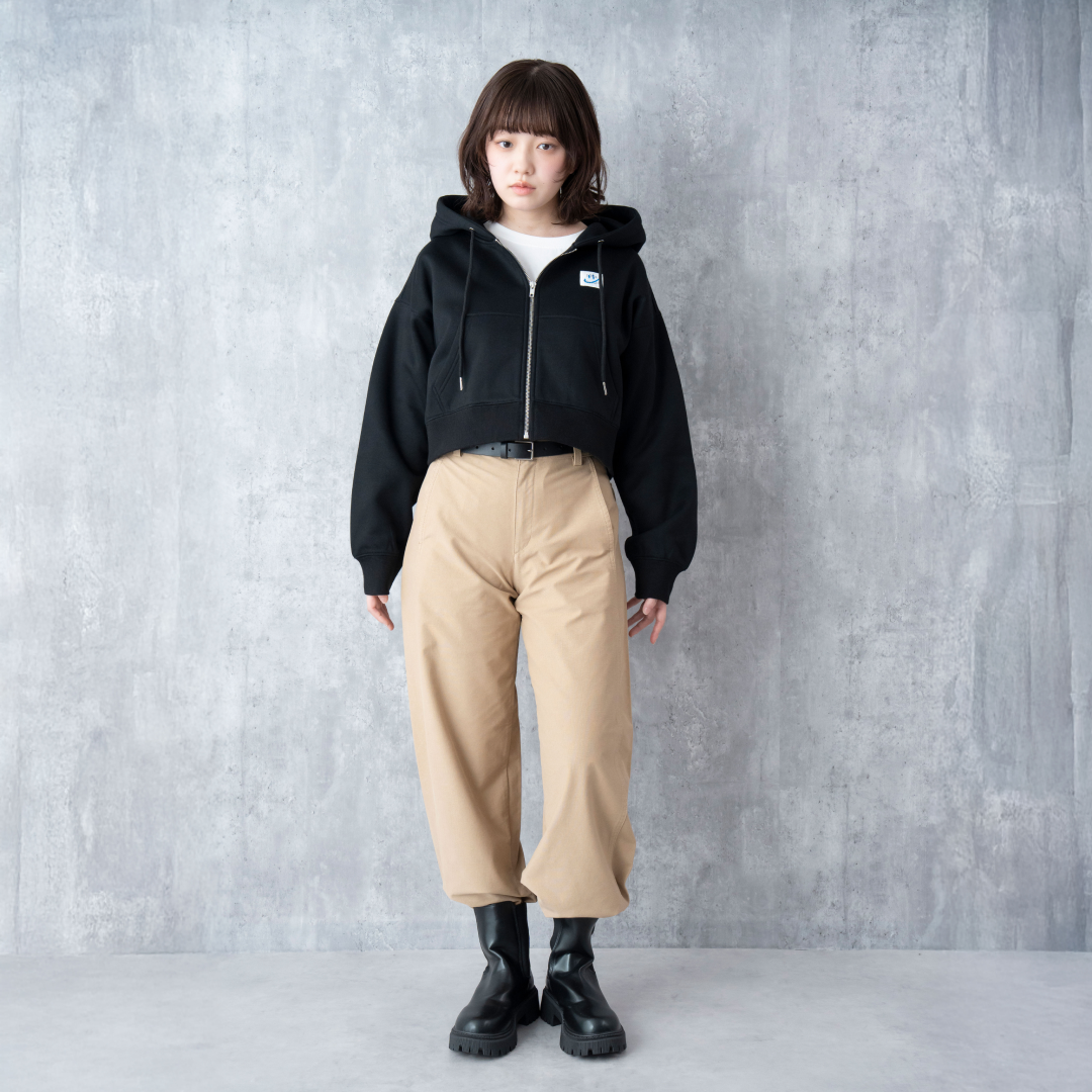 EXAM with mellow 2025 CROPPED ZIP HOODIE