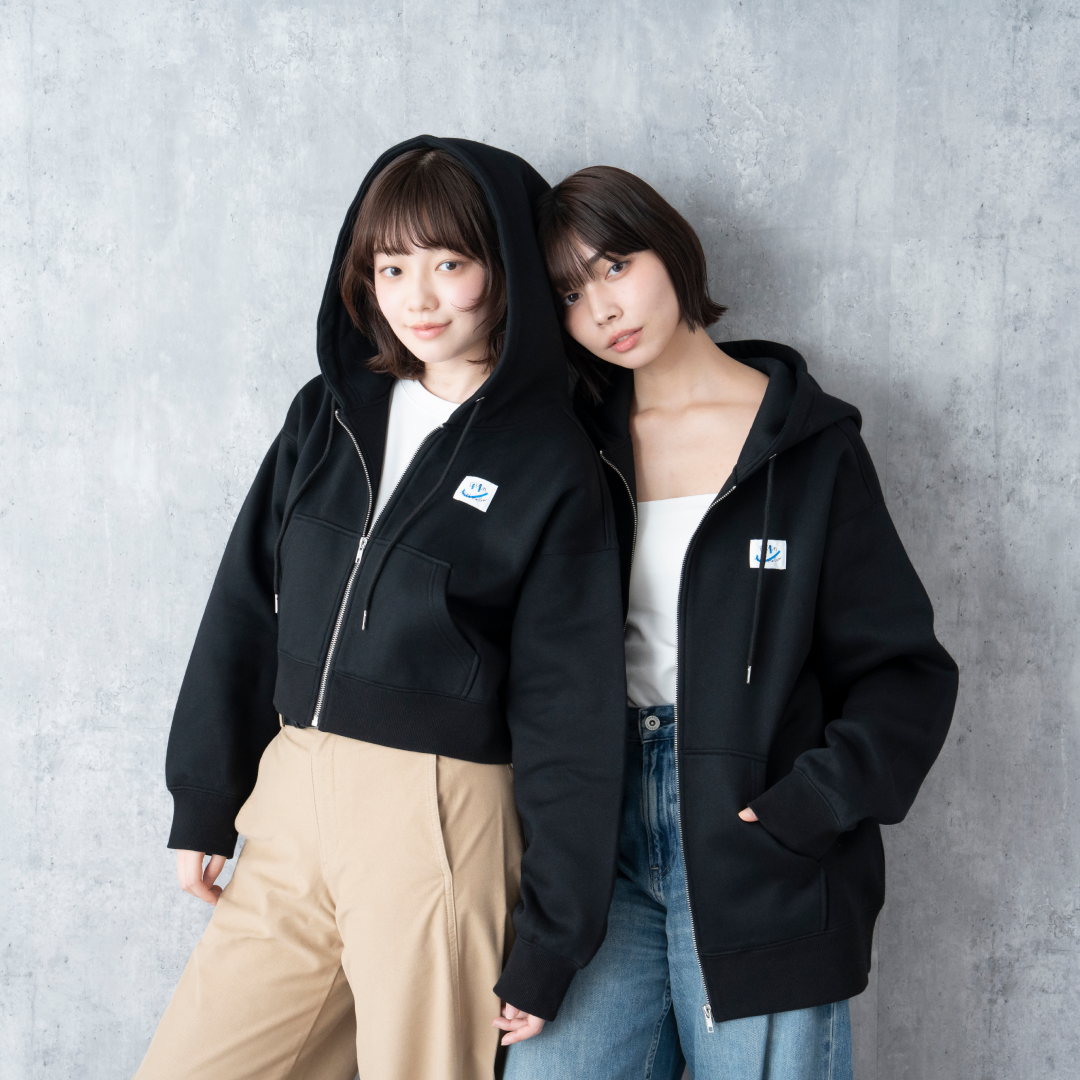 EXAM with mellow 2025 CROPPED ZIP HOODIE