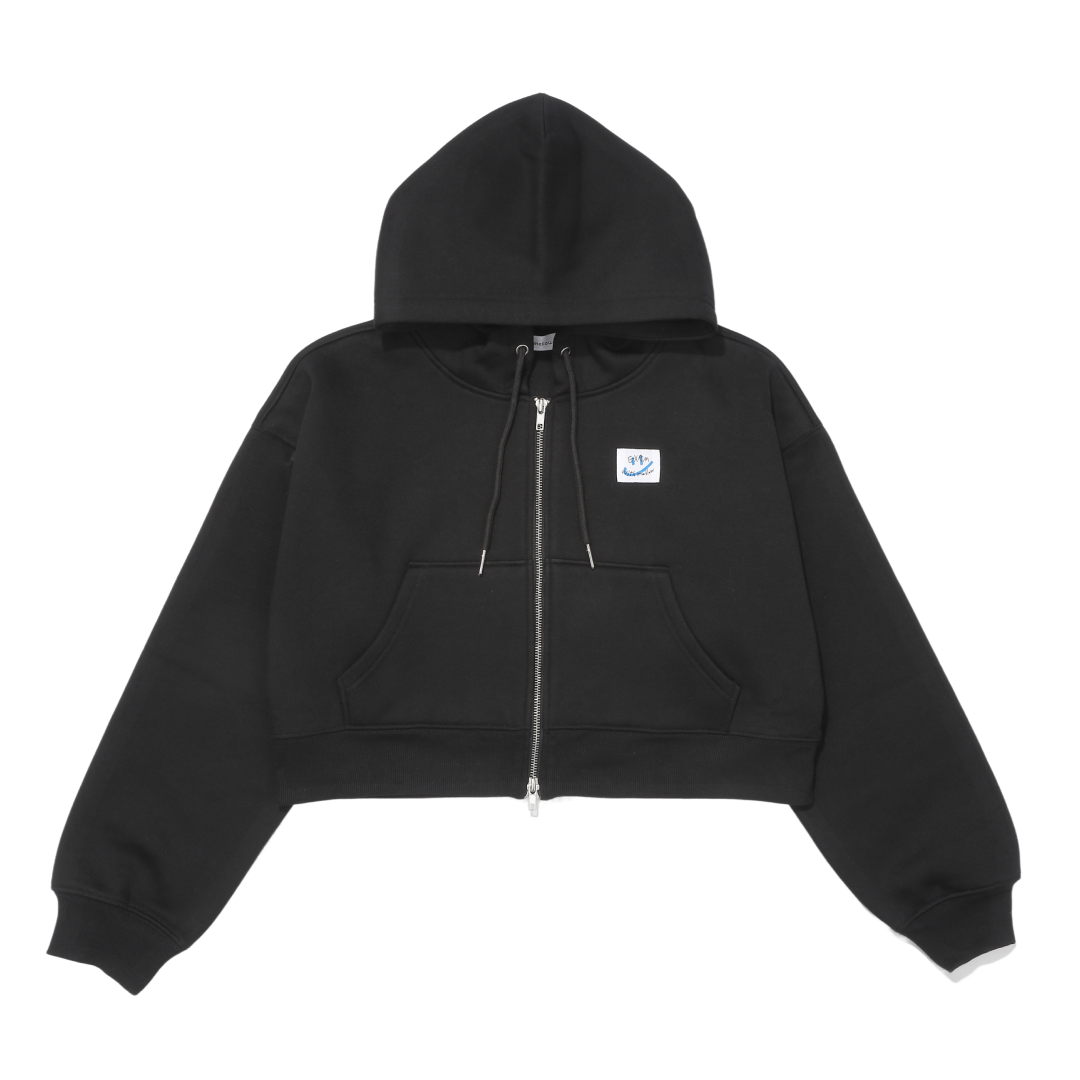 EXAM with mellow 2025 CROPPED ZIP HOODIE