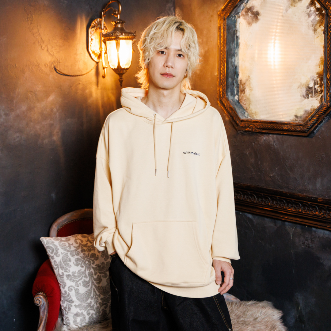 me-ya with mellow SUPER LUCKY BIG HOODIE / Ivory – with mellow Store
