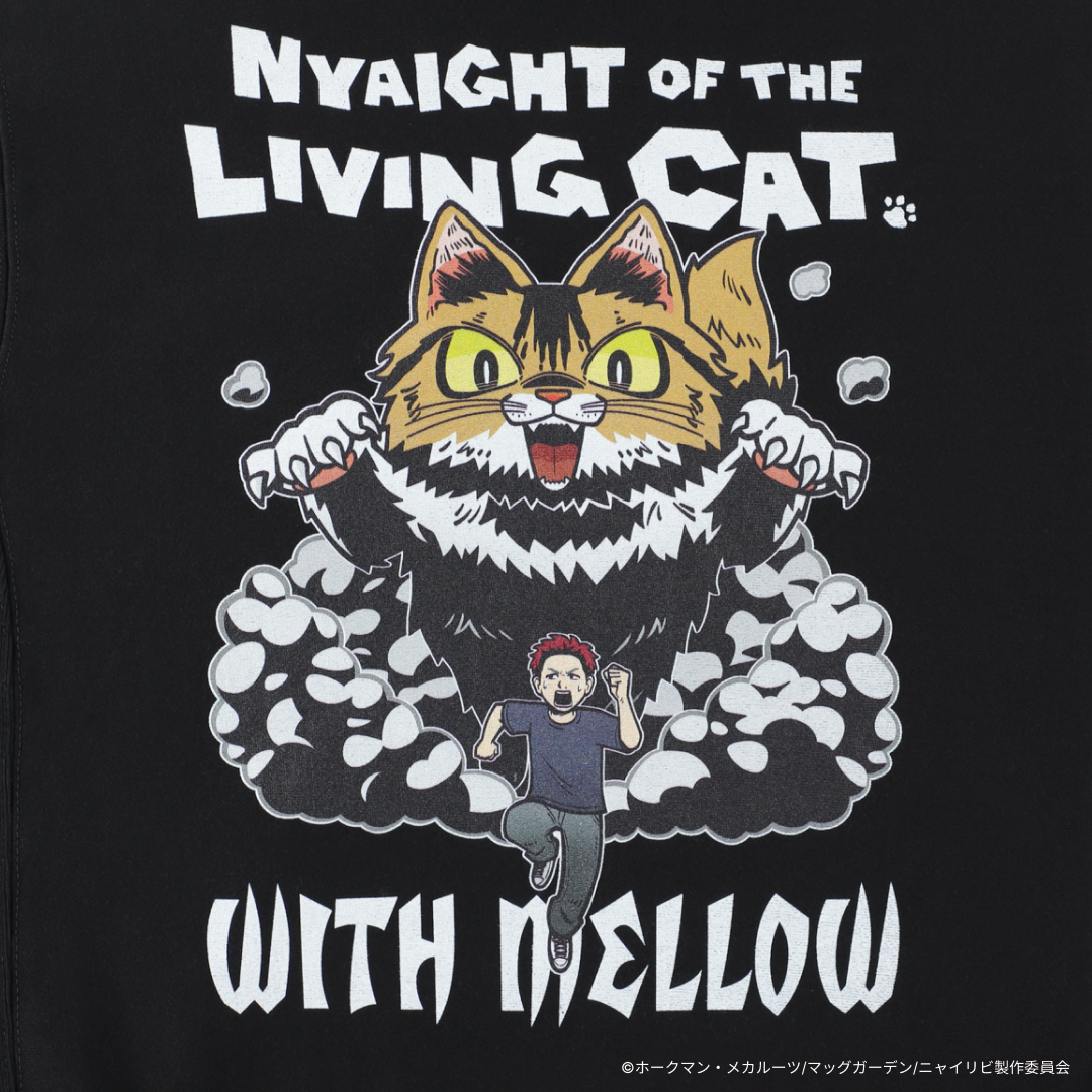 NYAIGHT OF THE LIVING CAT × Biju Biju NYAIGHT HOODIE / Black