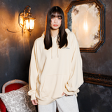 me-ya with mellow SUPER LUCKY BIG HOODIE / Ivory