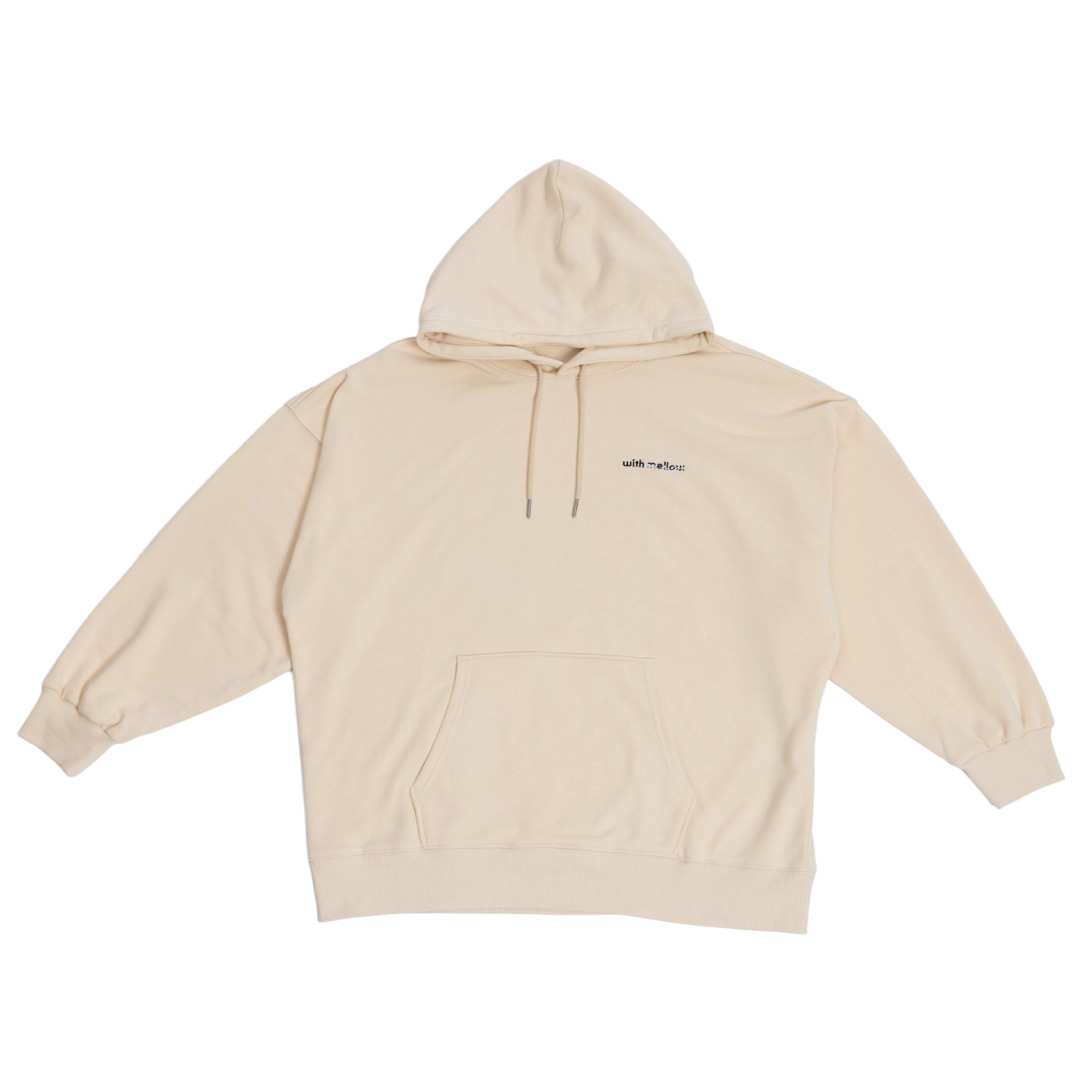 me-ya with mellow SUPER LUCKY BIG HOODIE / Ivory