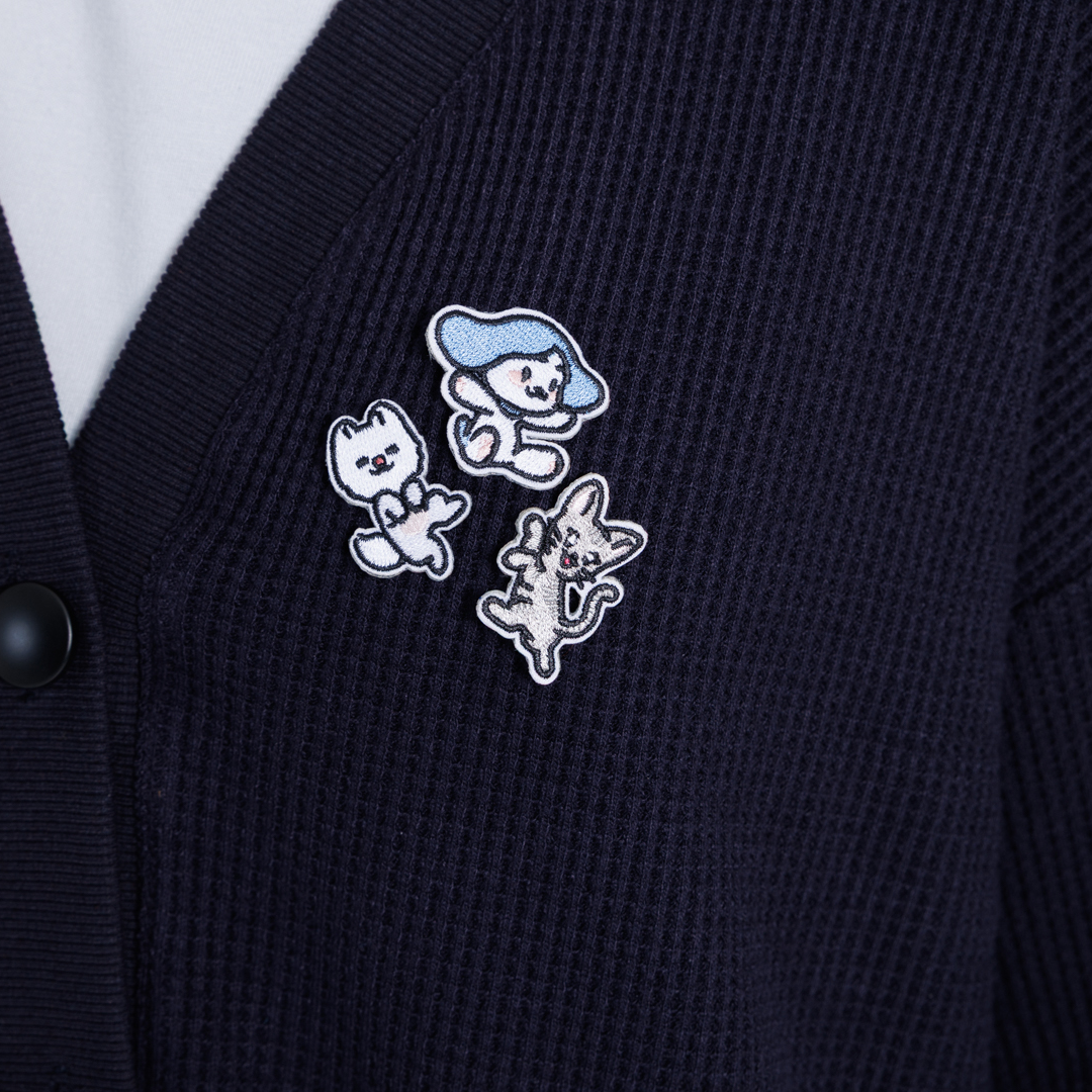 FUJIMIYA with mellow BADGE CARDIGAN