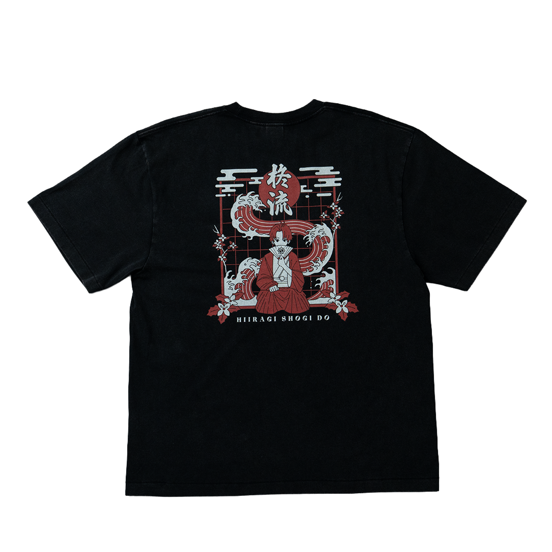 HIIRAGI TSURUGI with mellow SHOGI T-SHIRTS / BLACK