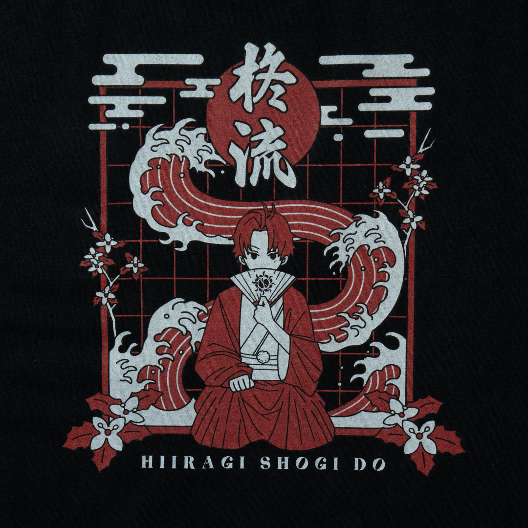 HIIRAGI TSURUGI with mellow SHOGI T-SHIRTS / BLACK