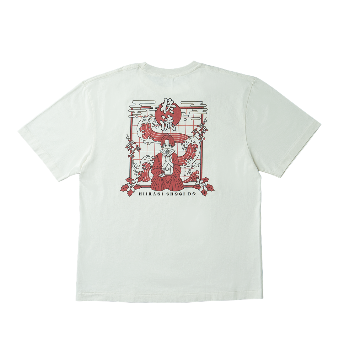 HIIRAGI TSURUGI with mellow SHOGI T-SHIRTS / WHITE