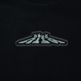 hira with mellow LOGO PONTE T-SHIRTS / Black