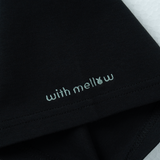 hira with mellow LOGO PONTE T-SHIRTS / Black