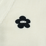 hira with mellow FLOWER LOGO KNIT CARDIGAN