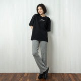 hira with mellow LOGO PONTE T-SHIRTS / Black