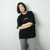 hira with mellow LOGO PONTE T-SHIRTS / Black