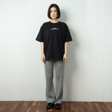 hira with mellow LOGO PONTE T-SHIRTS / Black