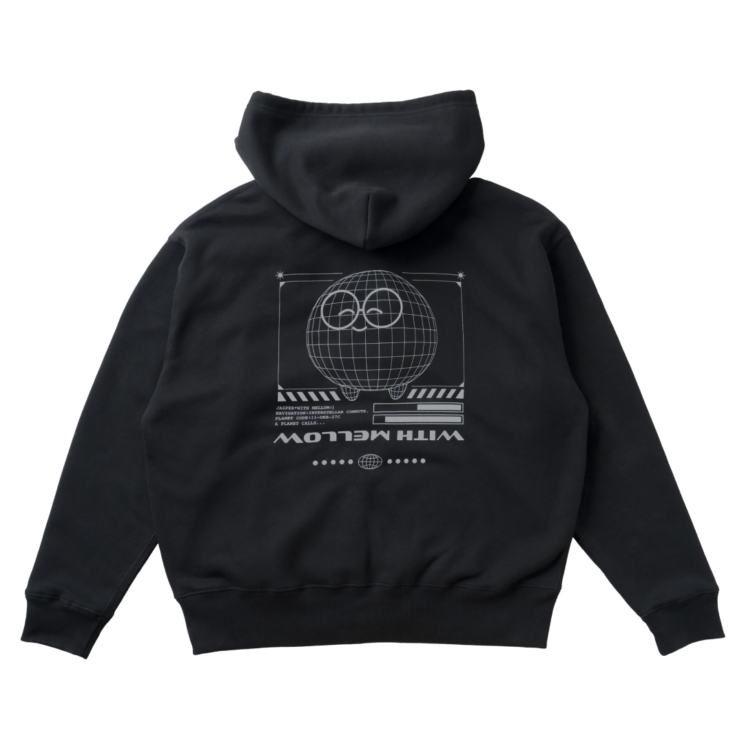 JASPER with mellow PLANET JASPER FULL ZIP HOODIE / Black