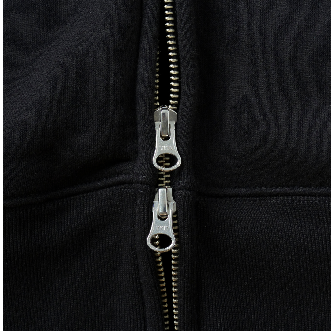 JASPER with mellow PLANET JASPER FULL ZIP HOODIE / Black