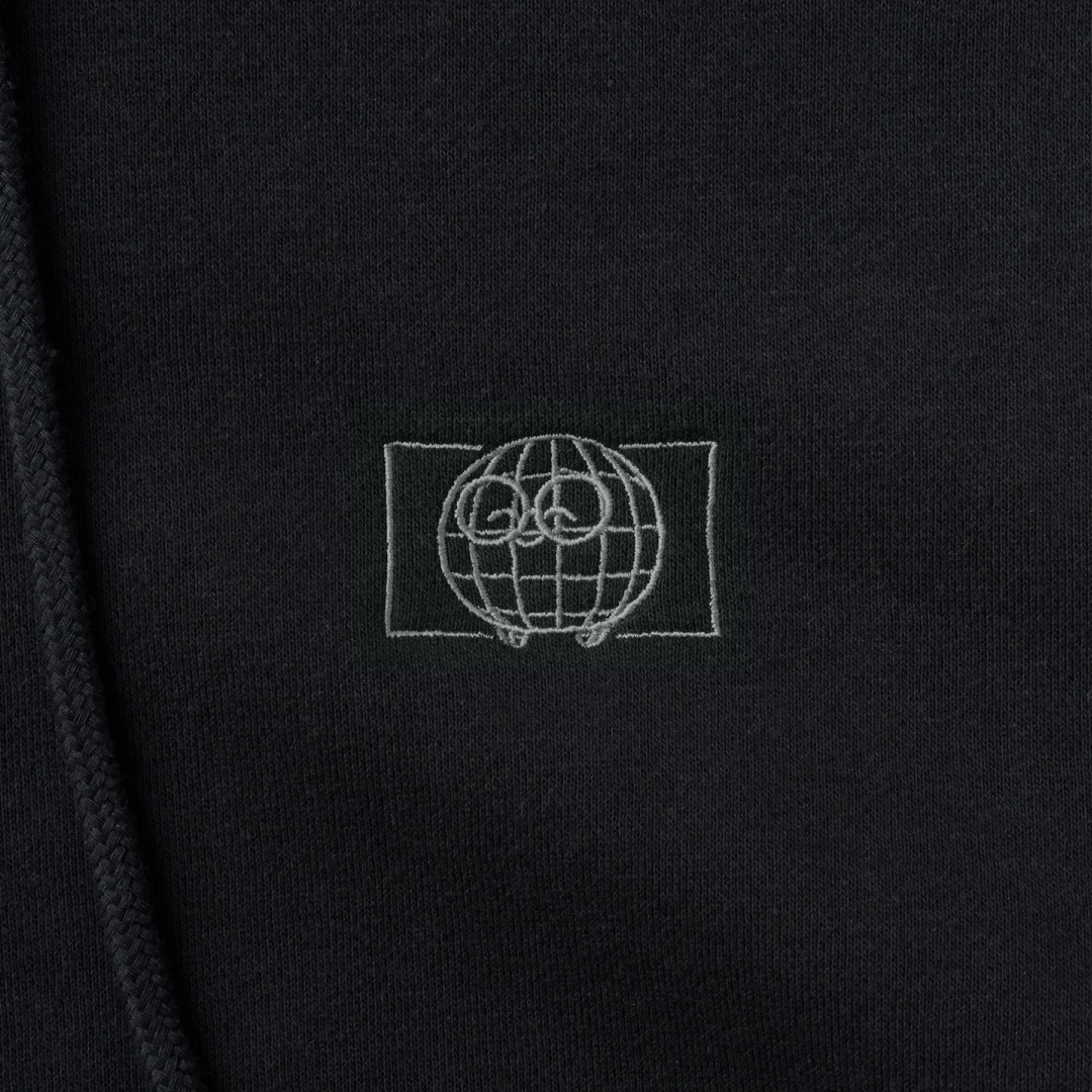JASPER with mellow PLANET JASPER FULL ZIP HOODIE / Black