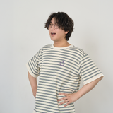 JASPER with mellow BORDER T-SHIRT / IVORY