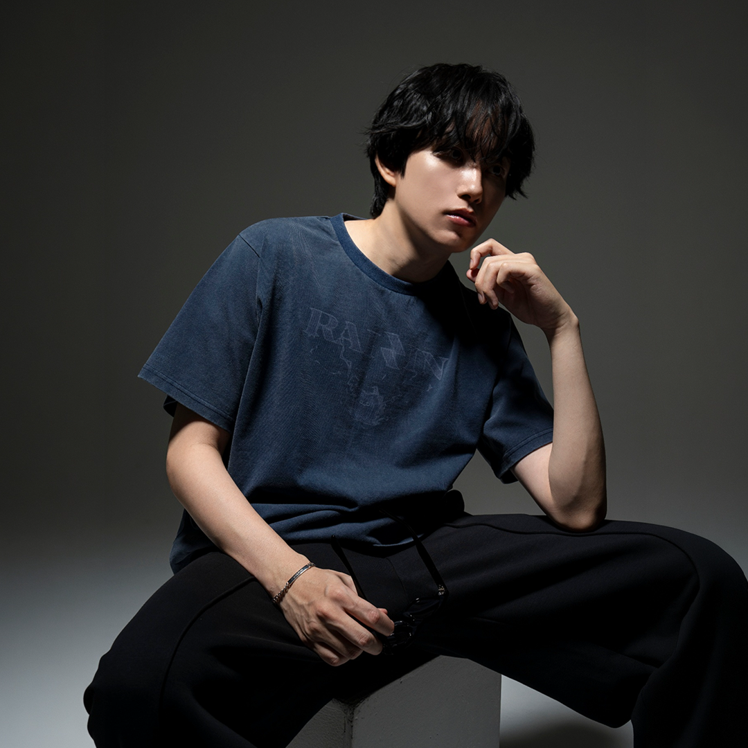 RAIZIN with mellow THUNDER LOGO T-SHIRTS / Navy