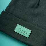 hira with mellow rubber logo beanie