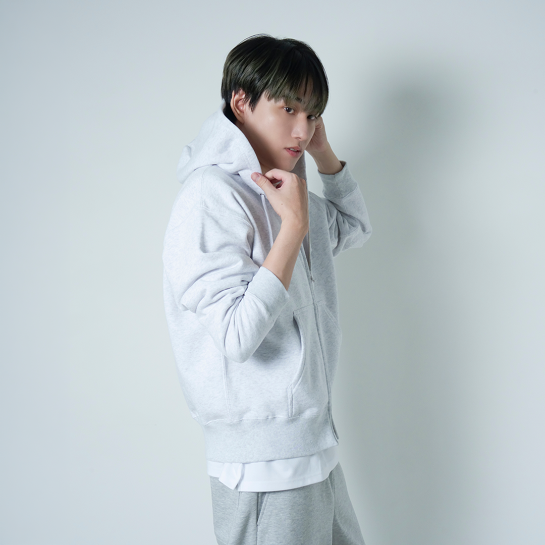 JASPER with mellow PLANET JASPER FULL ZIP HOODIE / Gray