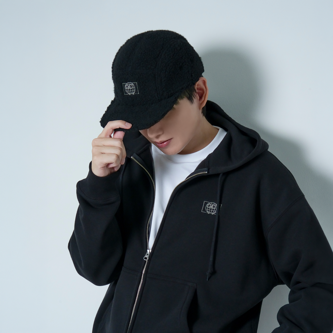 JASPER with mellow PLANET JASPER FULL ZIP HOODIE / Black