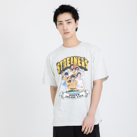 SUPER ISLAND LIFE with mellow  T-SHIRT / OATMEAL