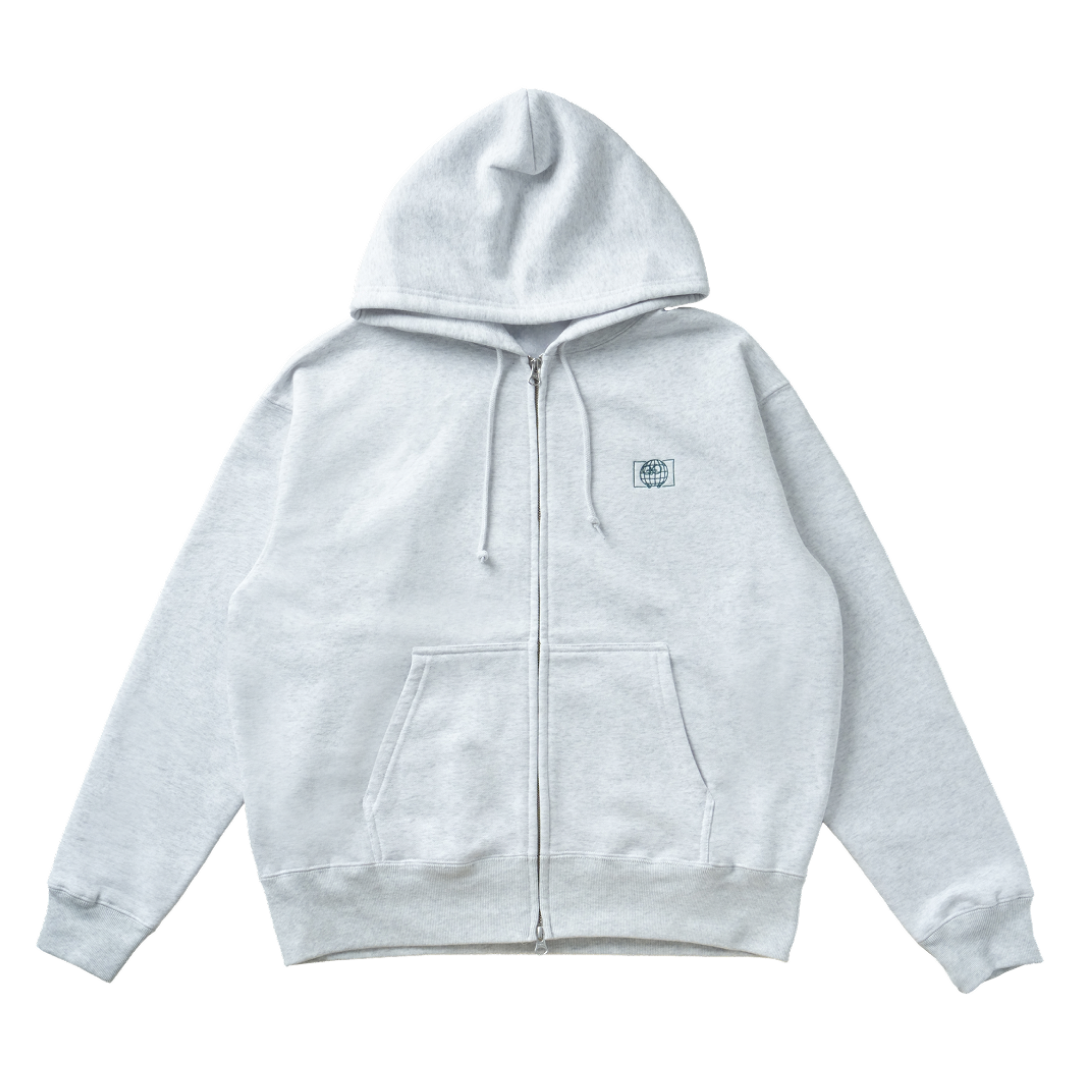 JASPER with mellow PLANET JASPER FULL ZIP HOODIE / Gray – with