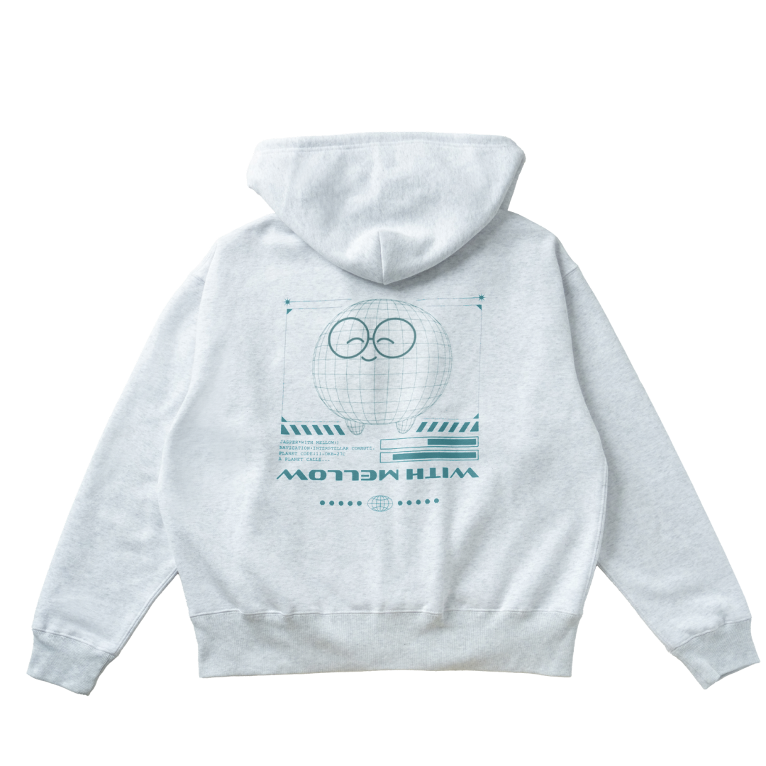 JASPER with mellow PLANET JASPER FULL ZIP HOODIE / Gray