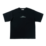 hira with mellow LOGO PONTE T-SHIRTS / Black