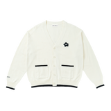 hira with mellow FLOWER LOGO KNIT CARDIGAN